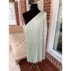Anthropologie Mint Fringe Dress – Bold & Breezy 3X (NWT)